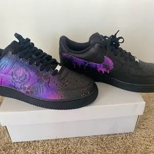 These Nike Air Force ones size 12 shoe. With Black Panther Wakanda forever theme Nike | Shoes | These Nike Air Force Ones Size 2 Shoe With  main image 4